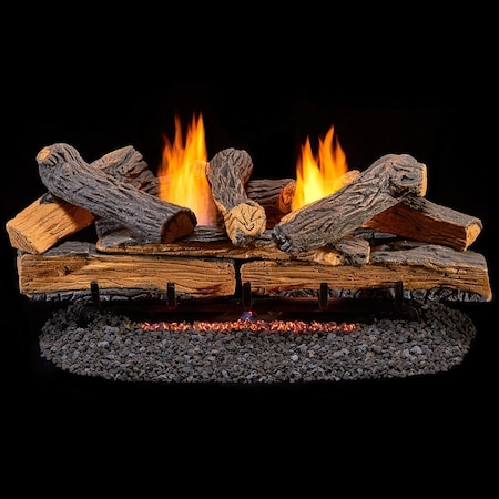 Duluth Forge Ventless Dual Fuel Log Set - 30 In. Stacked Red Oak, 33,000 Btu, T-S DLS-30T-2